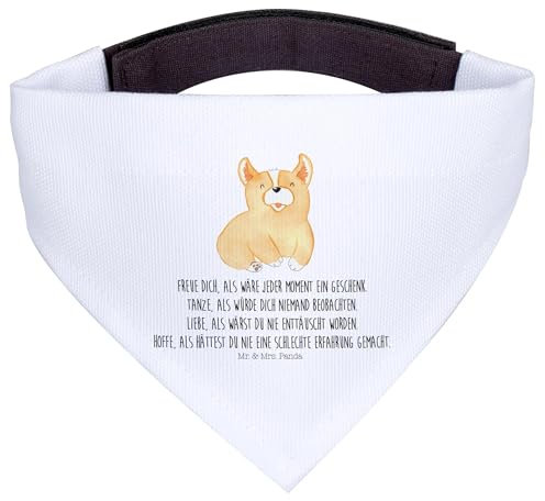 Mr. & Mrs. Panda Hundehalstuch M Corgie - Geschenk, Hund, Mittelgroße Hunde, Tuch, Motivation, Sprüche, Corgi, Mittel, Halstuch, Lebensfreude, Welsh Pembroke, Lebensfroh