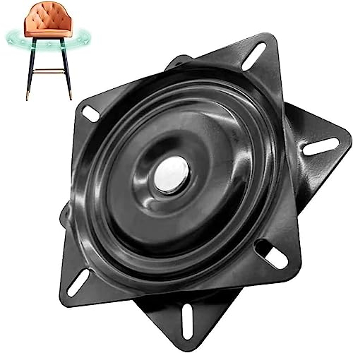 LZYKJGS Universal Möbel Drehteller, Metall Möbel Drehteller, Drehbeschlag Schwerlast, 360° Grad Swivel Drehteller, 127 * 127 * 20,5 mm, 200 kg Tragkraft, Für Hocker, Tische, Bücherregale (Schwarz)