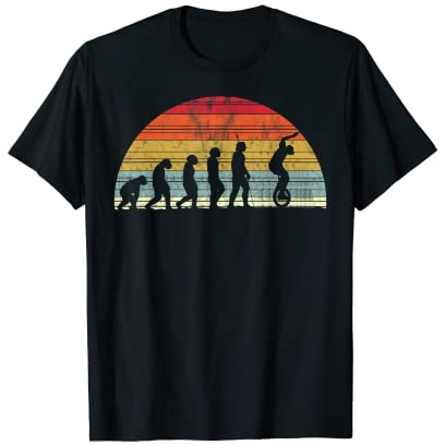 Einrad Evolution - Evolution des Menschen Einrad T-Shirt