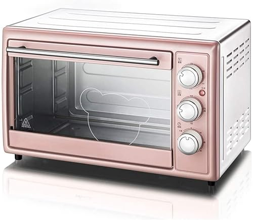 CAZARU Mini Horno 30L con Temperatura controlada de 60-250 ℃ y Temporizador de 60 Minutos 3 métodos de cocción Horno doméstico Multifuncional de Tres Capas con Cubierta de Acero Puerta de Vidrio con