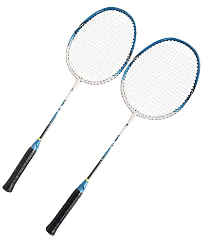 CHICIRIS 2PCS Professioneller Badmintonschläger mit Bequemem Griff Übungs-Badmintonschläger für Kinder Erwachsene (Blau)