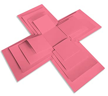 5-Lagige Kreative Explosions-Geschenkbox, DIY-Snack-Explosionsbox, Süßigkeiten-Explosionsbox, Überraschungs-Geschenkbox für Valentinstagsgeschenke, Geburtstag (Rot)