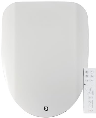 FN3 Smart Bidet Toilet Seat,Allungato Toilet Seat Slow Close,Elettrico Riscaldato Bidet con Pre Wet, Pulizia Aerata, Acqua Calda Infinita, Asciugatrice Aria, Sedile WC con Bidet, Telecomando