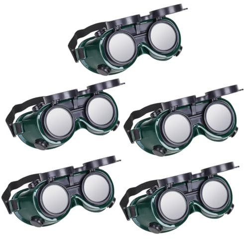 Artibetter 5stücke Schweißschutzbrille Leichte Weiche Industrie-schutzbrille Mit Flip-up-Funktion Für Schweißen Löten Und Schneiden Kratzfest Und Uv-Schutz