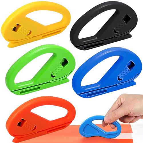 Dual-Head Wrapping Paper Cutter,5 Pack Precision Craft Knife for Gift Wrapping,Wallpaper and Parcel Opening,0-300mm Cutting Width,Manual Paper Cutter with Replacement Blades