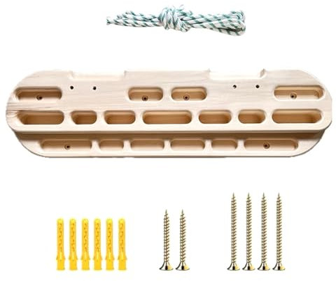 Qusedwey Kletter-Griffbrett, Rockboard, Tragbares Klimmzug-Kletter-Hangboard, Griffverstärker, Unterarmtrainer