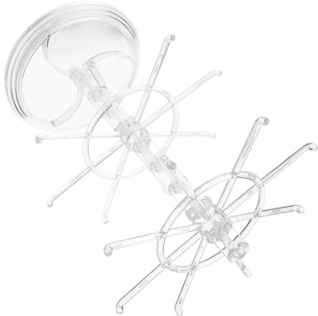CONGARTENO Drehbarer Schmuckständer 360-Grad Ohrring Präsentationsständer Kleiner Schmuck Organizer Kunststoff Robuste Konstruktion für Damen Schmuckdisplay für Halsketten und Armbänder