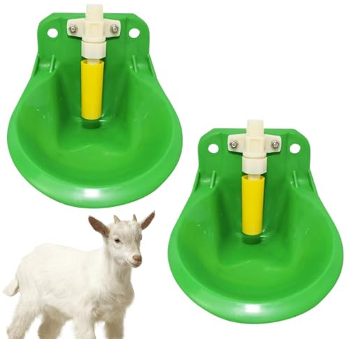 Confezione da 2 ciotole automatiche per acqua per pecore, abbeveratoio per bestiame con valvola galleggiante per, bovini, capre, pecore, cani, con valvola per, capre, cani