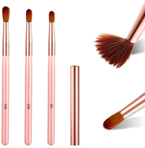 3 Stück Hochwertiges Kolinsky Acryl Pinsel für Nägel, Größe 8/10/14 Acryl Nagel Pinsel Set Speziell für Acrylpulver Konzipiert Nailart Pinsels zum Gelnägel Nagelverlängerung Nagelschnitzen