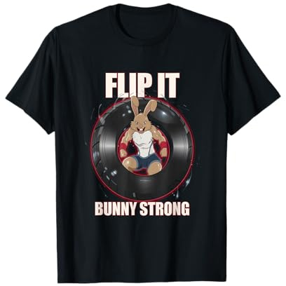 Fitness Bunny Power Lifters Strength Workout Funny Rabbit T-Shirt
