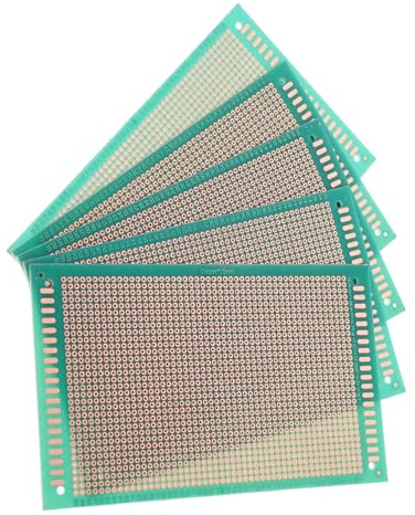 OSOLADY Kit in Resina e Fibra di Vetro 5 Pezzi Schede Pcb Singolo Lato Fai da Te e Saldatura Pratica per Esperimenti Elettronici in Progetti Elettronici