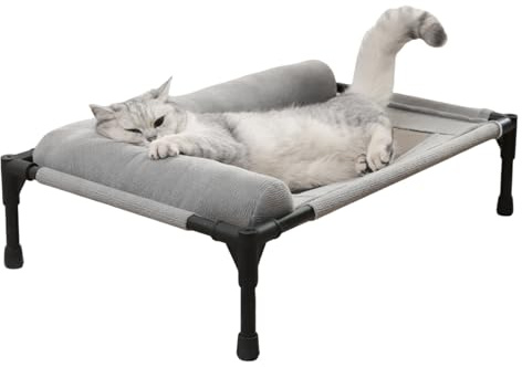 Générique Erhöhtes Hundesofa – erhöhtes Hundebett im Freien | Kühlbett mit Kissen und atmungsaktivem Netz | Bett auf Hochbetten im Freien für den Außenbereich P
