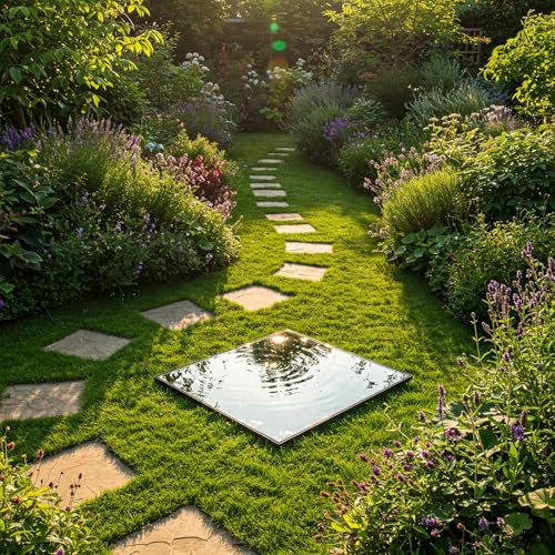 Gartenteich/Wasserspiegel - Quadrat 80