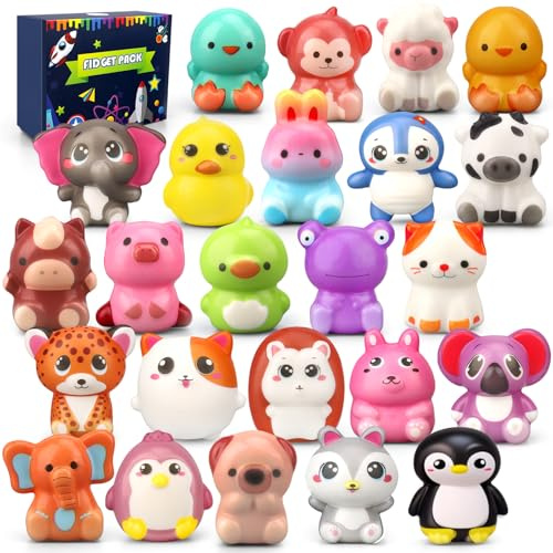 Weiche Fidget-Spielzeuge für Kinder, Partygeschenke, langsam aufsteigende Quetschspielzeuge, weiche Schaumstofftiere für das Büro, Geburtstags-Piñata-Füllungen, Preise für den Unterricht, 24 Stück