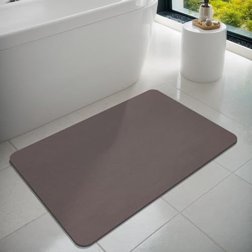 Tappetino da Bagno Antiscivolo con Base in Gomma, Tappeto Bagno Assorbente e Asciugatura Rapida, Stuoia per Doccia Esterna o Interna alla Vasca, Ideale per Bagno e Pavimento Doccia