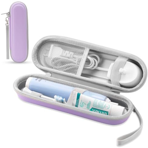 TYSORETY Zahnbürsten-Reiseetui für Oral/Oral Pro/Phlipss Sonicare elektrische Zahnbürste, tragbares Hartschalen Reisetasche (Violett)