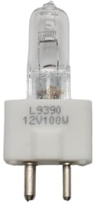 Wtuhanbi Bing L9390 Compatible 12V 100W Halogen Tungsten Bulb - 2000 Hours Lifespan for Biochemical Analyzers (GY9.5 Base)