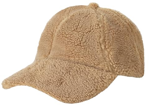 JNGUOSICN Berretto da baseball invernale da donna in peluche sportivo casual cappelli invernali con visiera calda cappello in lana di agnello berretto da baseball tinta unita cappello termico per