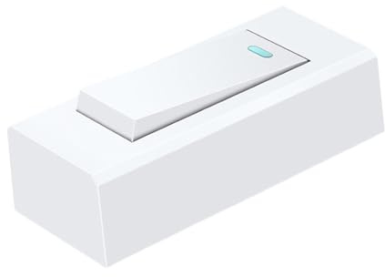 Mikikit Interruttore Pulsante Compatto Mini per Lampada da Comodino, Piccolo Interruttore da Muro Leggero per Uso Domestico, Accessorio Sottile di Sicurezza per Illuminazione Quotidiana