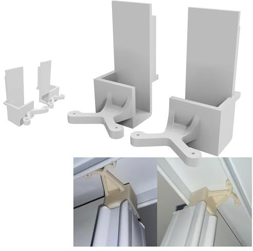 LOT DE 4 GUIDES POUR PORTE DE PLACARD COULISSANTE | 2 GRAND & 2 PETIT | REMPLACEMENT COMPATIBLE AVEC FORM/OPTIMUM CASTORAMA, BRICO DÉPÔT, LEROYMERLIN ETC…