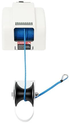 AVRONBZ 12 V 12 V elektrisk ankarvinsch för båtar med fjärrkontroll och 30 m ankarrep, lämplig för speedbåtar fiskebåtar motorbåtar små yachter patrullbåtar
