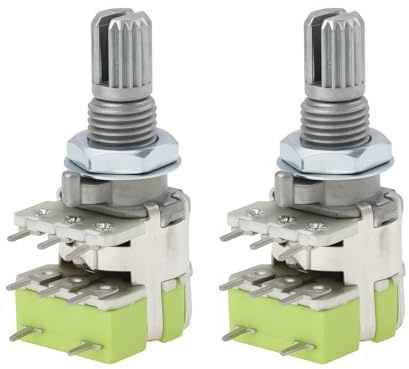 AS Axis Spindleon 2 Stück 50K Dual Gang Potentiometer mit Schalter B503 R125GS R125G M7x0,75 Panel Mount für Recorder