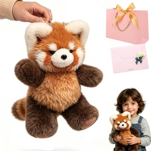 EastHedge Laufende Kuscheltiere Roter Panda – 55cm Gehender Roter Panda Plüsch mit beweglichen Beinen,Gemütliches Kissen für Erwachsene, Idee als Geburtstagsgeschenk (1*A)