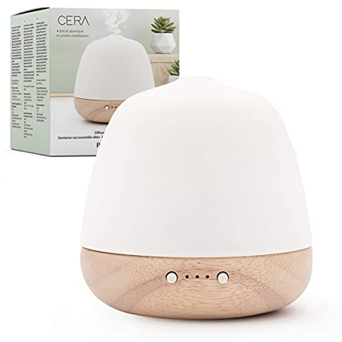 Pranarom - Aroma Diffuser für ätherische Öle - Aromatherapie - Duftlampe - Ultraschall - Holzkeramik