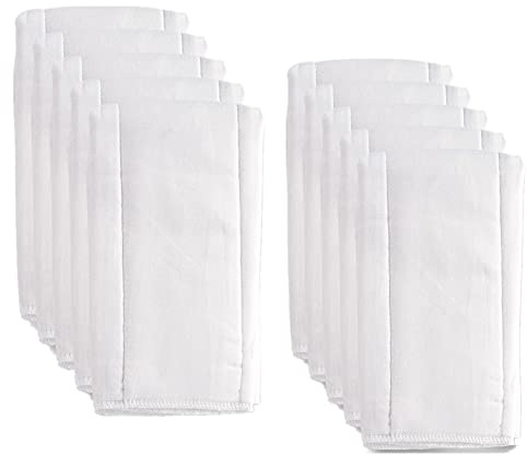 Cotton Prefold Cloth Diapers -Fasoar 6 Ply Baby Washable Cloth Diaper Covers for Babies to Toddlers Multi-Use (19.5''-14'', Count, 10)