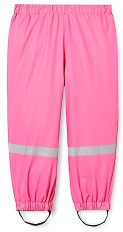 Playshoes Salopette de Pluie Unisexe pour Enfant avec Doublure Polaire Coupe-Vent et imperméable, Pantalon Rose, 116