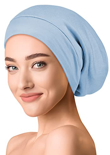 OLESILK Seidenhaube Bonnet Beanie für Tag & Nacht, Seide/Modal Unisex | Mütze & Bonnet: 100% Seide innen, Modal außen, dünn & weich. Chemo-Kopfbedeckung, Laufmütze, verstellbar.
