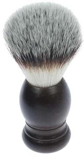 Fantasia Veganer Rasierpinsel mit dunklem Buchenholz Griff | Kunsthaar, Synthetisch, Shaving Brush
