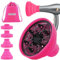 Diffusore Capelli Ricci - Universale, Ripiegabile e Portatile - per Phon di diametro da 4cm a 5cm (ROSA | DIAMETRO 4-5 cm)