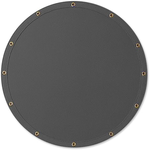 Covers & All Heavy Duty Round Tarp – 18 oz Waterproof PVC Vinyl Tarp, Tear & UV Resistant with Reinforced Edges and Grommets for Patio, Pool & Equipment Protection (10 ft Diameter, Gray)