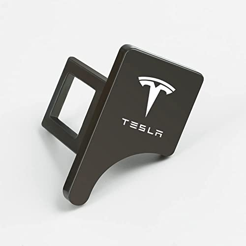 HEYCE 2 pezziClip per Fibbia per Cintura di Sicurezza Auto per Tesla Model 3 Model X Model Y, Fibbie di Blocco per Cintura di Sicurezza per Auto nascoste,Black