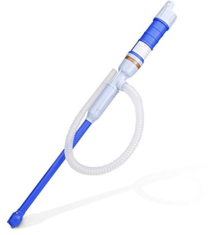 ONCCI Elektrische Benzinpumpe Siphon Pumpe Batteriepumpe Kanisterpumpe Umfüllpumpe von Diesel Öl Wasser Benzin (BLAU)