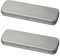 MFEIANQI 2 Pieces Metal Pen Pencil Case Premium Stationery Box Empty Hinged Metal Pencil Case for School Supplies Pen Holder Makeup Brushes Organizer (Silver)
