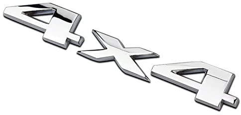 CEVIZ 3D-Metall-Auto-Kofferraum-Abzeichen-Aufkleber for Jeep 4X4 Limited Letters Emblem Logo Grand Cherokee Overland Compass Fit for Wrangler-Zubehör (Color : 4x4 Silver)