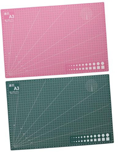 VILLCASE 2 Piezas Almohadilla De Grabado Tapete De Corte Autorreparable De Pvc Alfombrilla De Corte Escala Para Trabajos De Grabado y Preciso