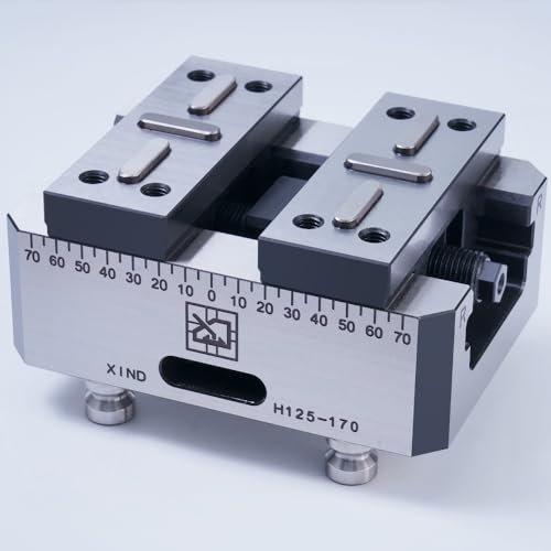 XinDianPAF (H125-L75) CNC self centering vise, precision milling machine vise, three four five axis universal vise.Can add irregular jaw clamps by yourself. (H125-L75)