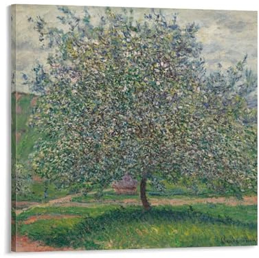 Der Apfelbaum von Claude Monet Wandkunstdrucke, Poster, Wandkunst, Poster, Drucke, Heimdekoration, Bild, Leinwand, Gemälde, Poster, 30 x 30 cm