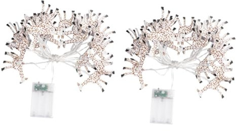 ABOOFAN 2 Stk Laternenpfahl szene lampe Partydekoration mit Tiermotiv Giraffe Lampe Giraffen- geführte Lichterketten innenbeleuchtung beleuchtung innen Schmiedeeisen Colorful