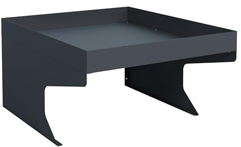 DEGAMO Garage für Mähroboter Rasenroboter 60x70x36cm, Stahl verzinkt, Farbe anthrazit, mit Pflanzwanne