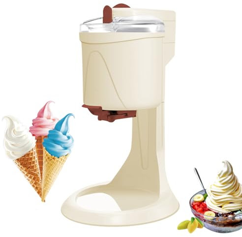 Machine À Crème Glacée Molle de Machine À la Maison, Machine À Crème Glacée Domestique 1L, 20W Bricolage Cuisine Automatique Mini Machine À Crème Glacée Molle Aux Fruits, Opération Saine Et Simple