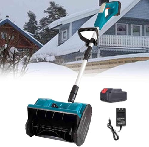 Spazzaneve Elettrico Senza Fili Con Pala Da Neve Con Direzione Regolabile E Asta Telescopica, Spazzaneve Leggero, Spazzaneve Pieghevole Con Distanza Di Lancio Di 26 Piedi For Patio, Terrazza, Vialetto