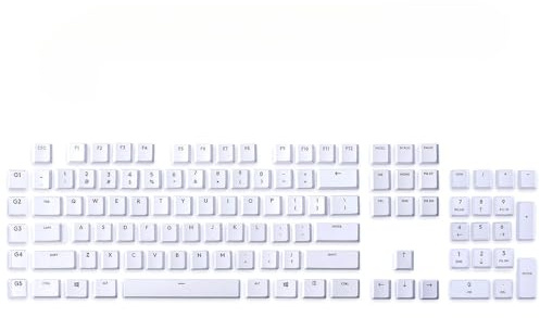 111 Tasten, vollständiger Satz rutschfester Tastenkappen, kompatibel mit Logitech G813/G815/G913/G915 TKL RGB mechanische Gaming-Tastatur (US-Layout, weiß)