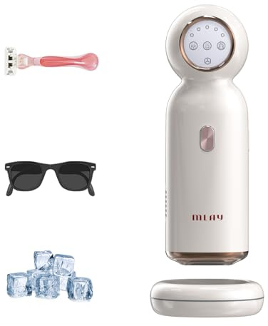 MLAY IPL Laser Hair Removal Device, Sapphire Painless Laser Hair Removal, 1,000,000+ Flashes, 5 Energy Levels & 3 Modes(Face/Body/Bikini), Lightweight, Auto-Flash IPL Hair Remover for Women