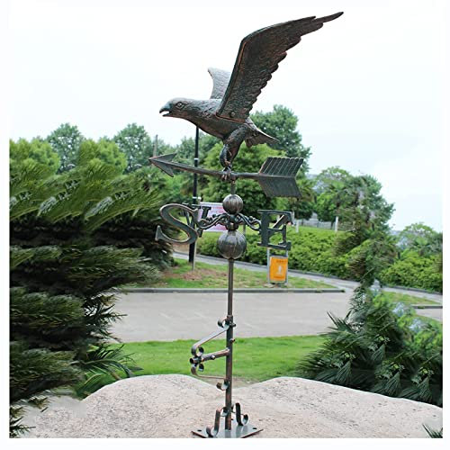 Große Adler-Wetterfahne für Dach, 100,8 cm, Aluminiumguss, Gartendekoration, kreative Bauernhaus-Windfahne, perfekte Rasen- und Hof-Dekoration, einzigartige Geschenkidee