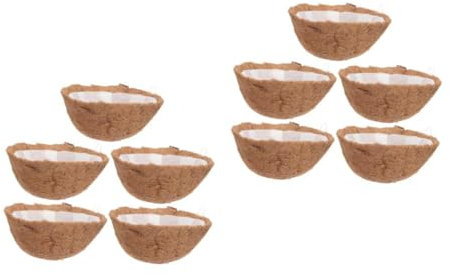 Toyvian 10 Set Tappetino da fiori di palma di cocco vasi da per piante cuscino per vaso di piante di cocco pentola di fiori in fibra di cocco tappetino da fiore di palma di cocco