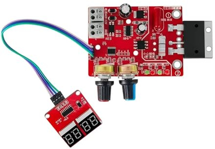 YQVEOT Soldador por Puntos 1 máquina de Soldadura por Puntos 100A, Tablero de Control Soldador CA a 9 V Transformador Controlador Placa Tiempo Corriente